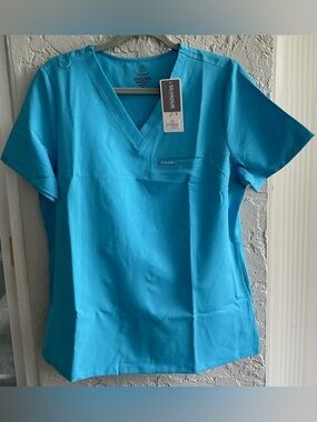 Organix V-Neck Blue Scrub Top (NWT)
